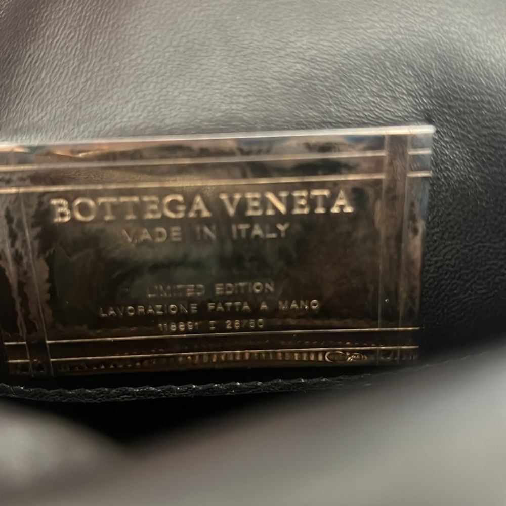 Bottega Veneta Limited Edition Black Woven Clutch Bag Crossbody Bag. - Picture 9 of 10